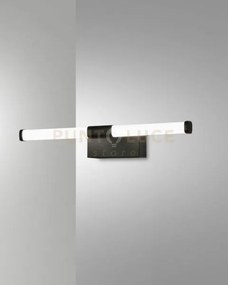 Ago applique nero da specchio a led 3000k - 8w - 480 lm l.33,5cm ip44
