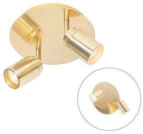 Faretto da bagno moderno ottone 2 luci IP44 - Ducha