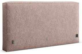 Testiera rosa chiaro in imbottito 249x100 cm Olivia – Micadoni