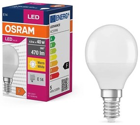 Lampadina LED P40 E14/4,9W/230V 2700K - Osram