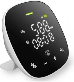 Nedis WIFISA20CBK-Smart monitor della qualità dell'aria con display a LED SmartLife Wi-Fi