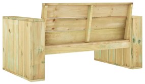 Set Salotto da Giardino 3 pz Legno Massello di Pino Impregnato