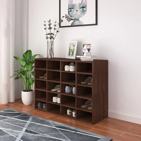 Scarpiera İn Legno Multistrato 92x30x67,5 Cm Rovere Marrone /