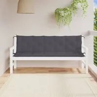 Cuscini Panca Giardino 2pz Antracite 180x50x7cm Tessuto Oxfordcod mxl 92103