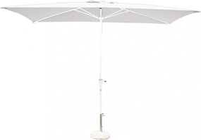 Ombrellone da Giardino 2x3 m Palo Ø48 mm Poly Eco in Acciaio Bianco...