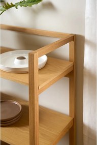 Libreria in colore naturale con effetto rovere 80x93x40 cm Ludza - Actona