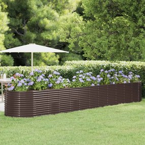 Letto Giardino Acciaio Verniciato Polvere 507x100x68 Cm Marrone /