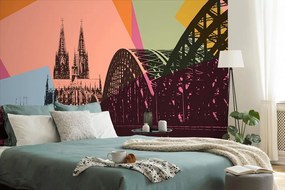 Carta da parati – Illustrazione digitale della città di Colonia