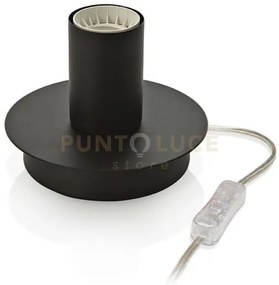 Up and down lumetto in metallo colore nero 1 luce attacco e27