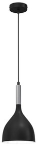 Lampadario a sospensione con filo NOAK 1xE27/15W/230V nero/cromo