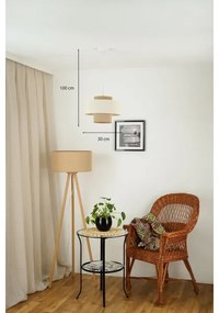 Brilagi - Lampadario a cavo DALLAS 1xE27/15W/230V Ø30 cm marrone/crema/bianco