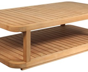 Tavolino da esterno Equateur NATERIAL con piano in teak 140x80cm