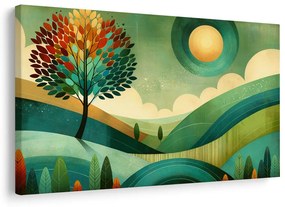 Quadro su tela – Albero della vita nel paesaggio