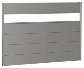Frangivista con vetro in acciaio metallizzato grigio BIOHORT L 194 x H 137 cm, spessore 44 mm