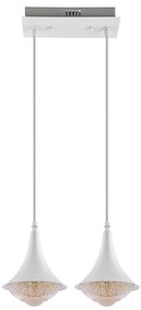 Lampadario LED a sospensione con filo 2xLED/9W/230V bianco