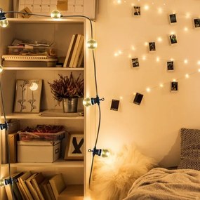 Aigostar - Catena decorativa da esterno LED 10xLED/8m IP44 bianco caldo