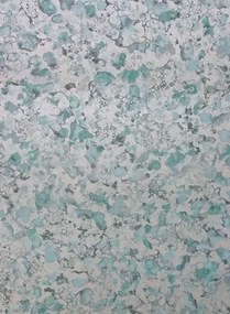 Tapete Ebru von Osborne & Little - Metallic Gilver/ Aqua