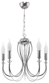 Jupiter 1688 - Lampadario su catena MELANI 5xE14/40W/230V argento