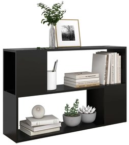 Libreria nera 100x24x63 cm in truciolato