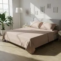 Completo letto matrimoniale cotone tortora