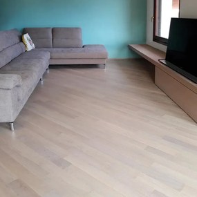 Parquet multistrato striscia di parquet L in rovere grigio oliato natura sp. 14/3 mm 2.678 m²