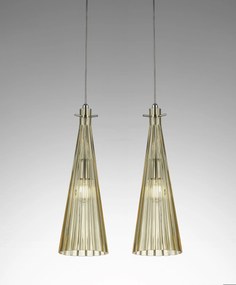 Selene illuminazione Costa Rica 2-light pendant lamp 2810/2 Ambra