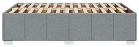 Giroletto senza materasso grigio chiaro 120x190 cm in tessuto