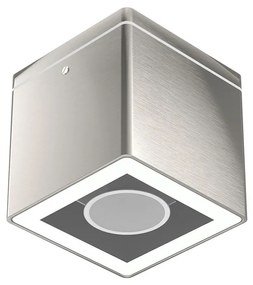Applique da soffitto Quadrata GU10 IP54 in Alluminio e Vetro