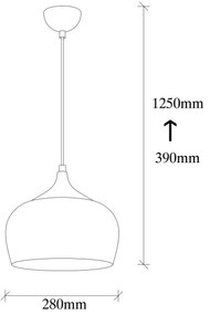 Lampadario su corda SAGLAM 1xE27/40W/230V