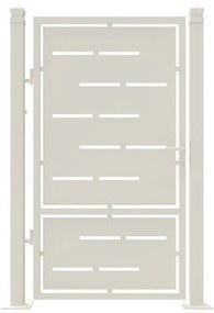 Cancello con serratura manuale Privacy in ferro, apertura a sinistra, L 104.5 x H 180 cm, di colore bianco