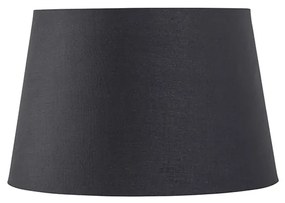 Paralume in cotone nero con interno dorato 25/20/16