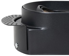 Faretto da incasso rotondo nero GU10 50mm 2 luci - Hubs
