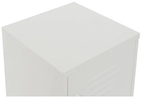 Comodino Home ESPRIT Bianco Metallo 35 x 35 x 51 cm
