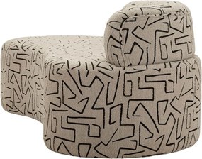 Divano beige con rivestimento in bouclé 176 cm Nairobi – Mauro Ferretti