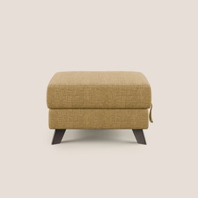 Moon Pouf contenitore e piedini alti in tessuto morbido ad intreccio soft-touch impermeabile T06