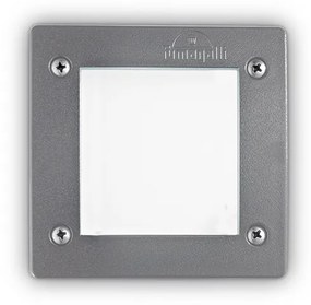 Lampada Da Incasso Moderna Quadrata Avenue Plastiche Grigie 1 Luce Gx53 W 4000K