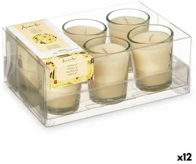 Set di Candele Profumate 16 x 6,5 x 11 cm (12 Unità) Bicchiere Vaniglia