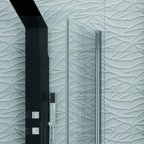 Box doccia angolare 70x90 due ante battenti finitura cromo | KS2800 - KAMALU