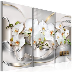 Quadro Blooming Orchids I  Colore Bianco, Dimensioni e Misure 120x80