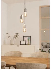 Eglo 95523 - Lampadario SILVARES 3xE27/60W/230V