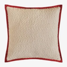 Cuscino Quadrato In Tessuto Bouclé (45x45 Cm) Renildo Gardenia Bianco - Sklum