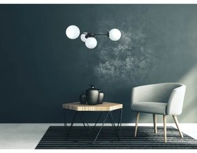 Lampadario a sospensione con filo KALIOPE 4xE14/50W/230V nero/bianco