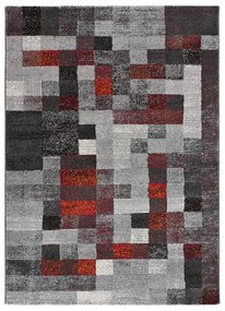 Tappeto rosso-grigio 133x190 cm Fusion - Universal