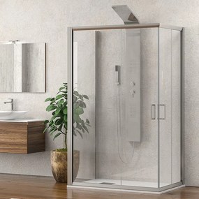 Box tre lati 70x120x70 altezza 180 cristallo trasparente K410 - KAMALU