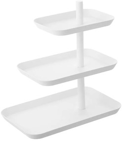 Alzatina a 3 piani in metallo bianca Tower - YAMAZAKI