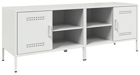 Mobili tv 2pz bianchi 68x39x50,5 cm in acciaio