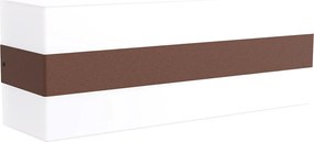 Applique 2xE27 per esterni a Luce Diffusa IP65 Corten - Serie Glow