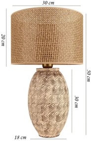 Lampada da tavolo RAMZES 1xE27/40W/230V beige