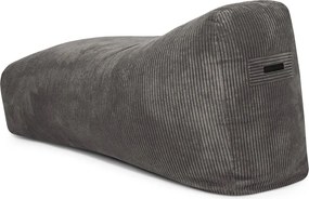 Puof a sacco marrone scuro con rivestimento in velluto a coste Snug Long 140 – SLOWDOWN