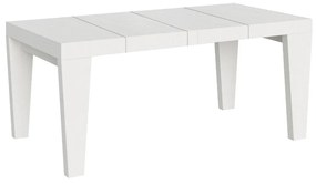 Tavolo allungabile Spimbo Premium in diverse finiture e dimensioni, Bianco Frassino / 90x140/244 cm